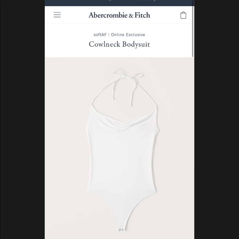 Abercrombie and Fitch white body suit